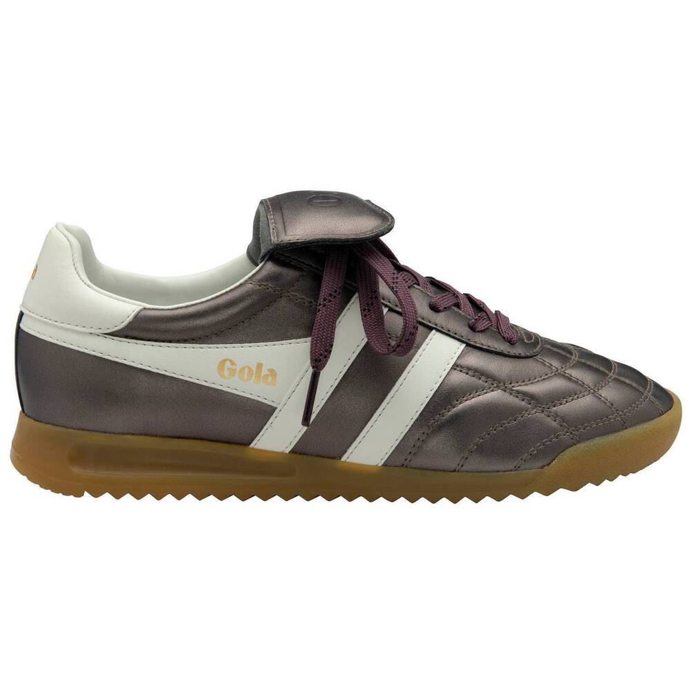 NEW GOLA women's stadium '86 sneakers in pewter/off-white